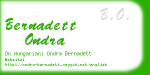 bernadett ondra business card